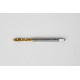 M4x0.7 M HSS-E Spiral Flute Tap, 4.5mm Shank x 7mm Thread Length, 2.5XD, Mod. Bottoming, 3 Flute, 6H, TiN Coated