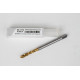M4x0.7 M HSS-E Spiral Flute Tap, 4.5mm Shank x 7mm Thread Length, 2.5XD, Mod. Bottoming, 3 Flute, 6H, TiN Coated