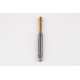 M4.5x0.75 M HSS-E Spiral Flute Tap, 6mm Shank x 8mm Thread Length, 2.5XD, Mod. Bottoming, 3 Flute, 6H, TiN Coated