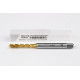 M4.5x0.75 M HSS-E Spiral Flute Tap, 6mm Shank x 8mm Thread Length, 2.5XD, Mod. Bottoming, 3 Flute, 6H, TiN Coated