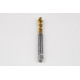 M7x1.0 M HSS-E Spiral Flute Tap, 7mm Shank x 10mm Thread Length, 2.5XD, Mod. Bottoming, 3 Flute, 6H, TiN Coated