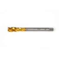 Мітчик M12x1,75 M HSS-E зі спіральною канавкою, хвостовик 9 мм x довжина різьби 18 мм, 2,5XD, модифіковане нижнє різьблення, 3 канавки, 6H, покриття TiN