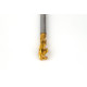 M12x1.75 M HSS-E Spiral Flute Tap, 9mm Shank x 18mm Thread Length, 2.5XD, Mod. Bottoming, 3 Flute, 6H, TiN Coated