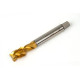 M16x2.0 M HSS-E Spiral Flute Tap, 12mm Shank x 20mm Thread Length, 2.5XD, Mod. Bottoming, 3 Flute, 6H, TiN Coated