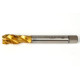M16x2.0 M HSS-E Spiral Flute Tap, 12mm Shank x 20mm Thread Length, 2.5XD, Mod. Bottoming, 3 Flute, 6H, TiN Coated