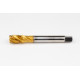 M18x2.5 M HSS-E Spiral Flute Tap, 14mm Shank x 25mm Thread Length, 2.5XD, Mod. Bottoming, 4 Flute, 6H, TiN Coated
