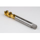 M20x2.5 M HSS-E Spiral Flute Tap, 16mm Shank x 25mm Thread Length, 2.5XD, Mod. Bottoming, 4 Flute, 6H, TiN Coated