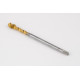 M5x0.5 MF HSS-E Spiral Flute Tap, 3.5mm Shank x 5mm Thread Length, 2.5XD, Mod. Bottoming, 3 Flute, 6H, TiN Coated