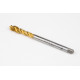 M7x0.75 MF HSS-E Spiral Flute Tap, 5.5mm Shank x 10mm Thread Length, 2.5XD, Mod. Bottoming, 3 Flute, 6H, TiN Coated