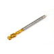 M10x1.25 MF HSS-E Spiral Flute Tap, 7mm Shank x 16mm Thread Length, 2.5XD, Mod. Bottoming, 3 Flute, 6H, TiN Coated
