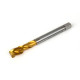 M12x1.5 MF HSS-E Spiral Flute Tap, 9mm Shank x 15mm Thread Length, 2.5XD, Mod. Bottoming, 3 Flute, 6H, TiN Coated