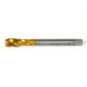 M12x1.5 MF HSS-E Spiral Flute Tap, 9mm Shank x 15mm Thread Length, 2.5XD, Mod. Bottoming, 3 Flute, 6H, TiN Coated