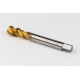 M14x1.5 MF HSS-E Spiral Flute Tap, 11mm Shank x 15mm Thread Length, 2.5XD, Mod. Bottoming, 3 Flute, 6H, TiN Coated