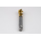 M18x1.5 MF HSS-E Spiral Flute Tap, 14mm Shank x 17mm Thread Length, 2.5XD, Mod. Bottoming, 4 Flute, 6H, TiN Coated