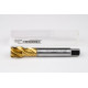 M18x1.5 MF HSS-E Spiral Flute Tap, 14mm Shank x 17mm Thread Length, 2.5XD, Mod. Bottoming, 4 Flute, 6H, TiN Coated