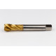 M20x1.5 MF HSS-E Spiral Flute Tap, 16mm Shank x 17mm Thread Length, 2.5XD, Mod. Bottoming, 4 Flute, 6H, TiN Coated