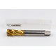 M20x1.5 MF HSS-E Spiral Flute Tap, 16mm Shank x 17mm Thread Length, 2.5XD, Mod. Bottoming, 4 Flute, 6H, TiN Coated