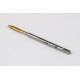 M2.5x0.45 M HSS-E Spiral Point Tap, 2.8mm Shank x 9mm Thread Length, 3XD, Plug, 3 Flute, 6H, TiN Coated