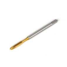 M4x0.7 M HSS-E Spiral Point Tap, 4.5mm Shank x 13mm Thread Length, 3XD, Plug, 3 Flute, 6H, TiN Coated