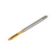 M4x0.7 M HSS-E Spiral Point Tap, 4.5mm Shank x 13mm Thread Length, 3XD, Plug, 3 Flute, 6H, TiN Coated