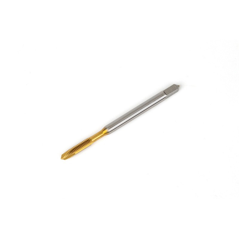 M4x0.7 M HSS-E Spiral Point Tap, 4.5mm Shank x 13mm Thread Length, 3XD, Plug, 3 Flute, 6H, TiN Coated