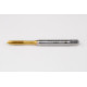M4.5x0.75 M HSS-E Spiral Point Tap, 6mm Shank x 14mm Thread Length, 3XD, Plug, 3 Flute, 6H, TiN Coated