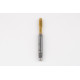 M4.5x0.75 M HSS-E Spiral Point Tap, 6mm Shank x 14mm Thread Length, 3XD, Plug, 3 Flute, 6H, TiN Coated