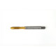 M5x0.8 M HSS-E Spiral Point Tap, 6mm Shank x 15mm Thread Length, 3XD, Plug, 3 Flute, 6H, TiN Coated