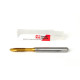 M5x0.8 M HSS-E Spiral Point Tap, 6mm Shank x 15mm Thread Length, 3XD, Plug, 3 Flute, 6H, TiN Coated