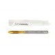 M6x1.0 M HSS-E Spiral Point Tap, 6mm Shank x 17mm Thread Length, 3XD, Plug, 3 Flute, 6H, TiN Coated