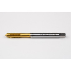 M7x1.0 M HSS-E Spiral Point Tap, 7mm Shank x 17mm Thread Length, 3XD, Plug, 3 Flute, 6H, TiN Coated