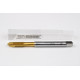 M7x1.0 M HSS-E Spiral Point Tap, 7mm Shank x 17mm Thread Length, 3XD, Plug, 3 Flute, 6H, TiN Coated