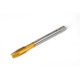 M12x1.75 M HSS-E Spiral Point Tap, 9mm Shank x 24mm Thread Length, 3XD, Plug, 3 Flute, 6H, TiN Coated