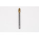 M4x0.5 MF HSS-E Spiral Point Tap, 2.8mm Shank x 10mm Thread Length, 3XD, Plug, 3 Flute, 6H, TiN Coated