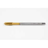 M6x0.75 MF HSS-E Spiral Point Tap, 4.5mm Shank x 13mm Thread Length, 3XD, Plug, 3 Flute, 6H, TiN Coated