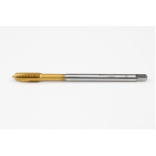 M6x0.75 MF HSS-E Spiral Point Tap, 4.5mm Shank x 13mm Thread Length, 3XD, Plug, 3 Flute, 6H, TiN Coated
