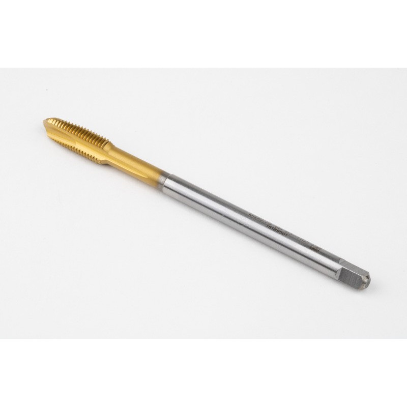 M6x0.75 MF HSS-E Spiral Point Tap, 4.5mm Shank x 13mm Thread Length, 3XD, Plug, 3 Flute, 6H, TiN Coated