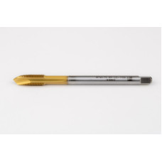 M7x0.75 MF HSS-E Spiral Point Tap, 5.5mm Shank x 14mm Thread Length, 3XD, Plug, 3 Flute, 6H, TiN Coated