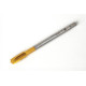 M8x1.0 MF HSS-E Spiral Point Tap, 6mm Shank x 17mm Thread Length, 3XD, Plug, 3 Flute, 6H, TiN Coated