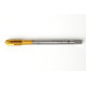 M8x1.0 MF HSS-E Spiral Point Tap, 6mm Shank x 17mm Thread Length, 3XD, Plug, 3 Flute, 6H, TiN Coated