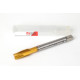M12x1.5 MF HSS-E Spiral Point Tap, 9mm Shank x 22mm Thread Length, 3XD, Plug, 3 Flute, 6H, TiN Coated
