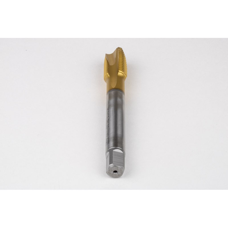 M14x1.5 MF HSS-E Spiral Point Tap, 11mm Shank x 22mm Thread Length, 3XD, Plug, 3 Flute, 6H, TiN Coated