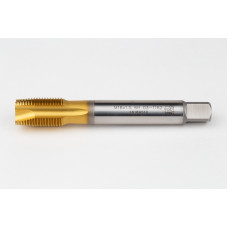 M18x1.5 MF HSS-E Spiral Point Tap, 14mm Shank x 25mm Thread Length, 3XD, Plug, 4 Flute, 6H, TiN Coated