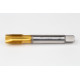M18x1.5 MF HSS-E Spiral Point Tap, 14mm Shank x 25mm Thread Length, 3XD, Plug, 4 Flute, 6H, TiN Coated