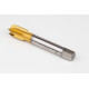 M18x1.5 MF HSS-E Spiral Point Tap, 14mm Shank x 25mm Thread Length, 3XD, Plug, 4 Flute, 6H, TiN Coated