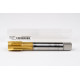 M20x1.5 MF HSS-E Spiral Point Tap, 16mm Shank x 25mm Thread Length, 3XD, Plug, 4 Flute, 6H, TiN Coated