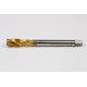 M12x1.75 M HSS-E Spiral Flute Tap, 9mm Shank x 18mm Thread Length, 2.5XD, Mod. Bottoming, 3 Flute, 6H, TiN Coated