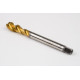 M12x1.75 M HSS-E Spiral Flute Tap, 9mm Shank x 18mm Thread Length, 2.5XD, Mod. Bottoming, 3 Flute, 6H, TiN Coated