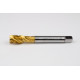M16x2.0 M HSS-E Spiral Flute Tap, 12mm Shank x 20mm Thread Length, 2.5XD, Mod. Bottoming, 3 Flute, 6H, TiN Coated