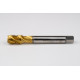M18x2.5 M HSS-E Spiral Flute Tap, 14mm Shank x 25mm Thread Length, 2.5XD, Mod. Bottoming, 4 Flute, 6H, TiN Coated